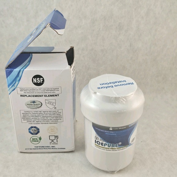 2 Pack RWF0600A Refrigerator Water Filter Fit For GE SmartWater MWFA, GWF, GWFA - Picture 4 of 4